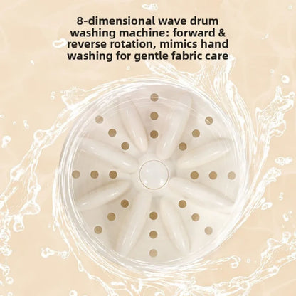 Detaljan prikaz 8-dimenzionalnog talasnog bubnja za nežno pranje osetljivih tkanina.