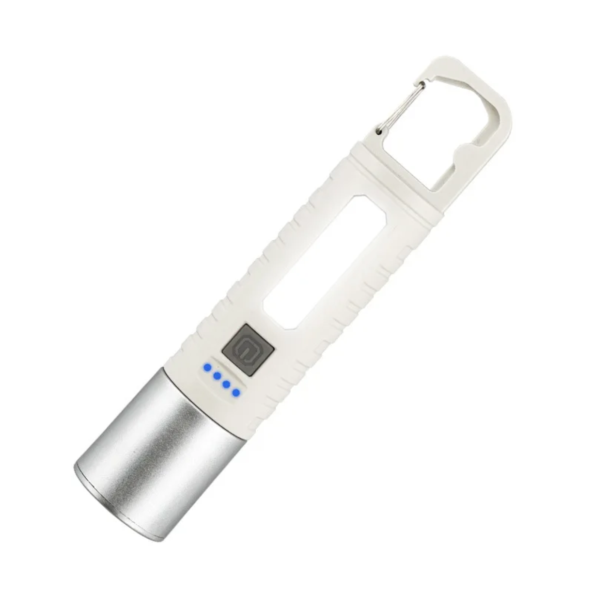 Punjiva LED mini lampa sa bocnim svetlom i karabinerom