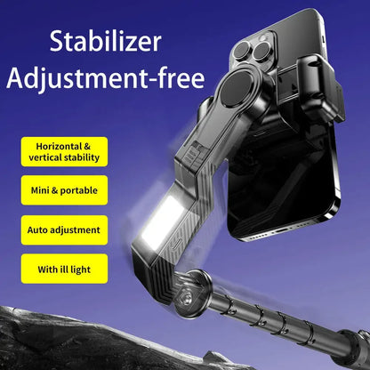 Detalj Q31 stabilizatora za telefon sa LED svetlom i istaknutim funkcijama