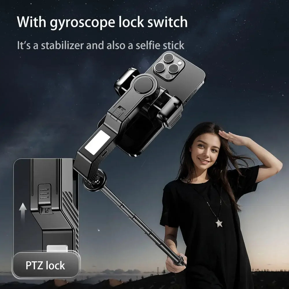 Q31 stabilizator za telefon sa gyroscope lock prekidacem tokom selfi snimanja nocu