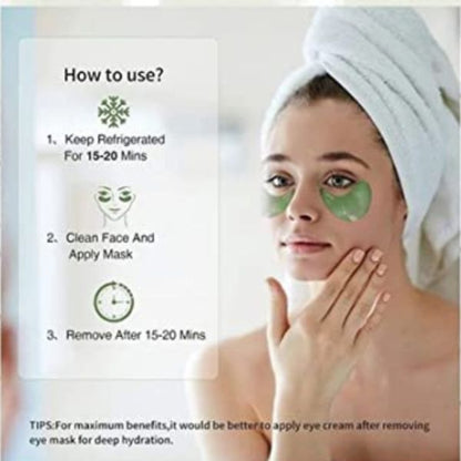 Rashladjena maska za podocnjake za intenzivnu hidrataciju. Osvezava umorne oci, smanjuje natecenost.