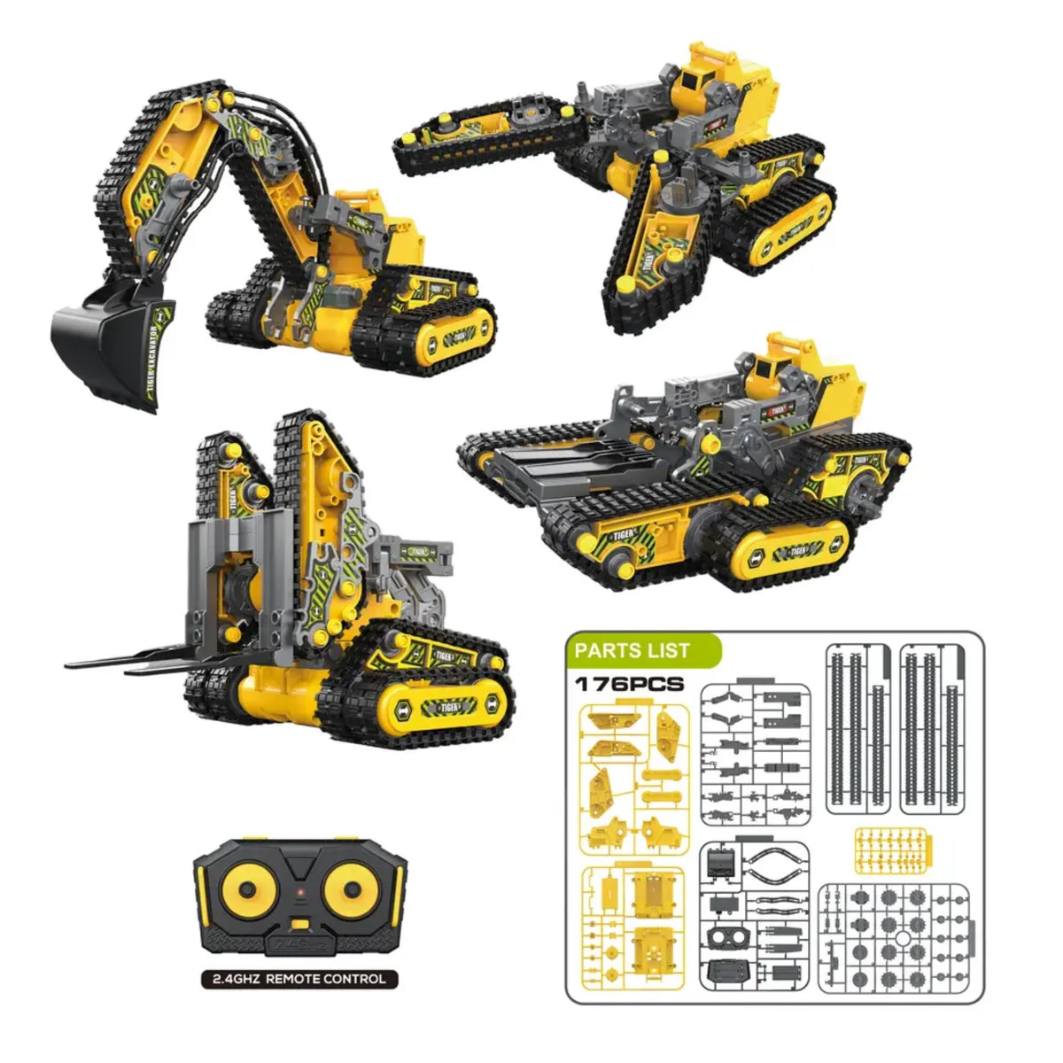 Set rc bagera 4u1 sa 176 delova i 2.4 ghz daljinskim