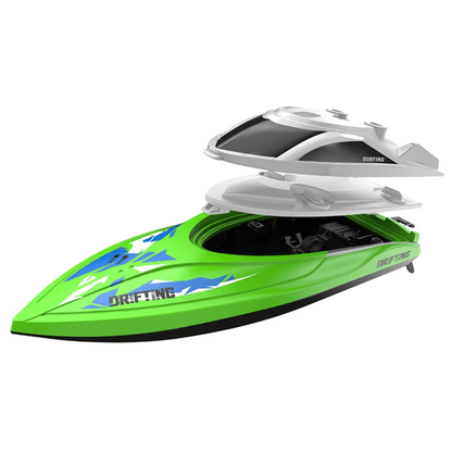 rc racing boat prikaz otvorenog poklopca camca sa vidljivim unutrasnjim delovima i detaljima konstrukcije