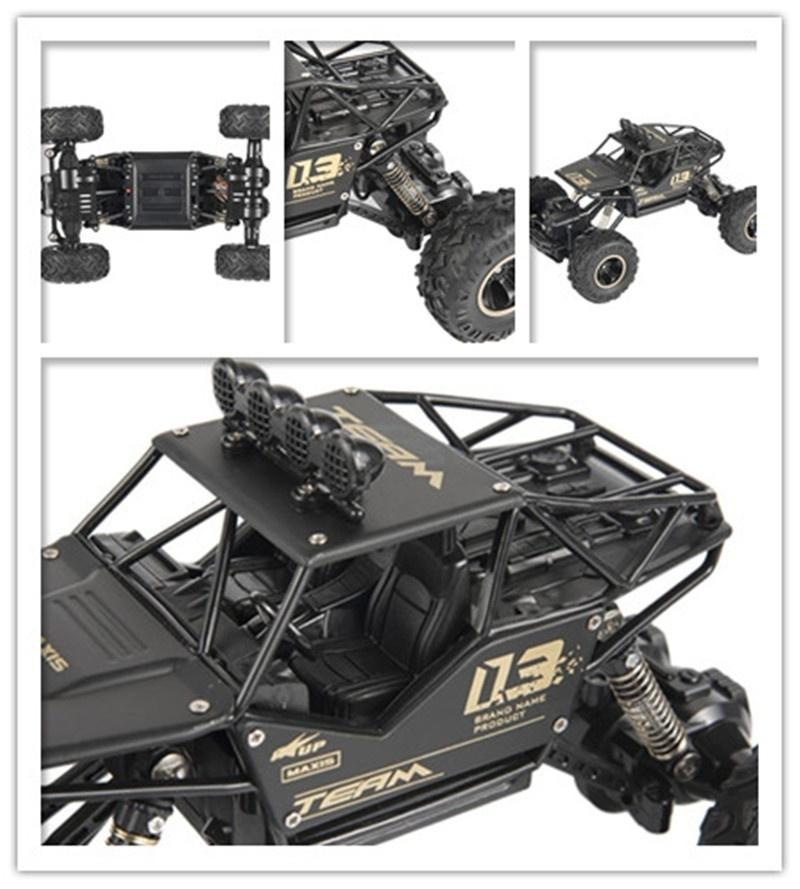 Detalji metalnog rama i vesanja RC terenskog automobila