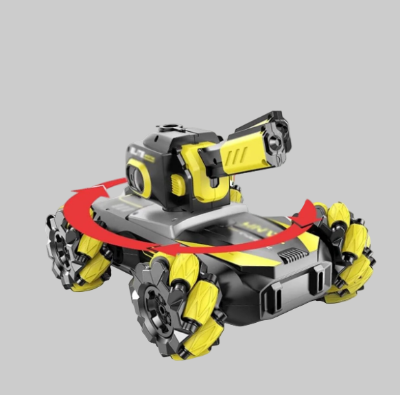 RC tenk vozilo sa specijalnim tockovima omogucava kretanje u stranu i drift manevre