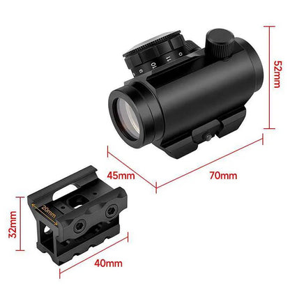 dimenzije red dot nisana i montaza za 20mm sinu