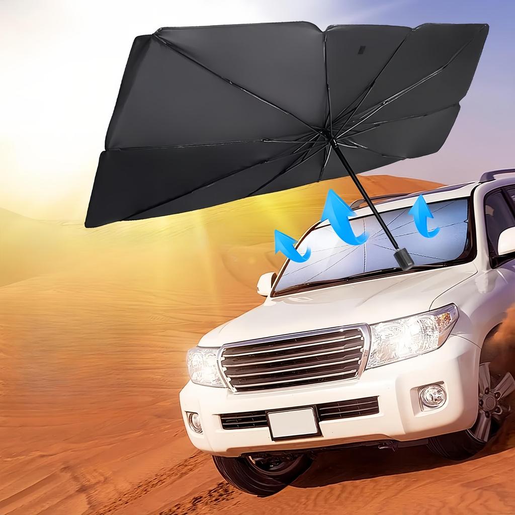 Reflektujuca zastita za vetrobran postavljena na automobilu