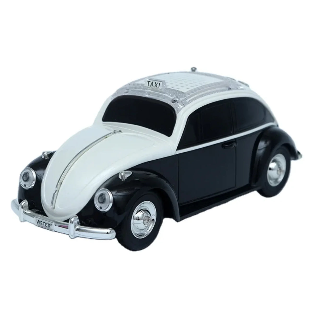 Crno beli retro auto bluetooth zvucnik sa taxi krovom