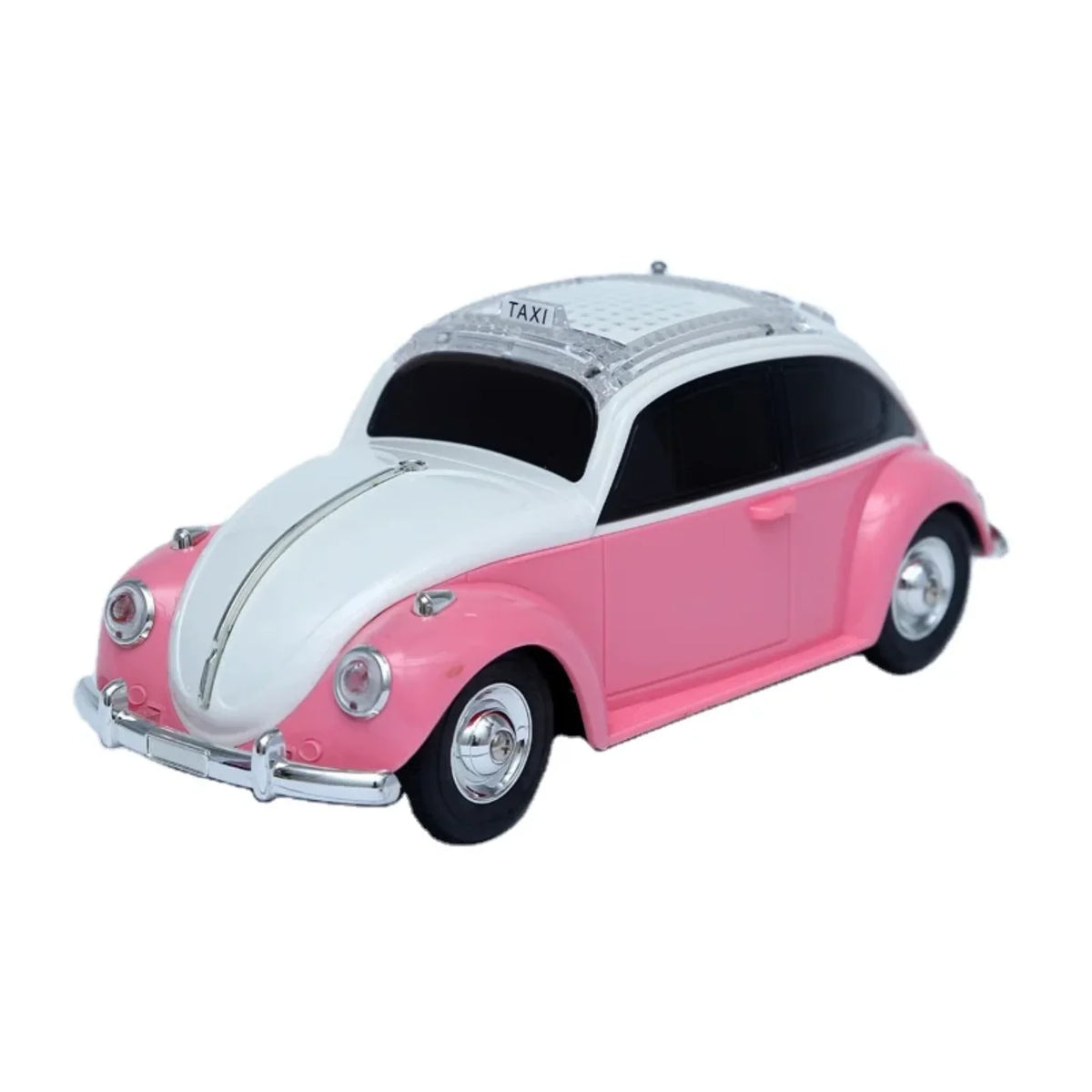 Roze retro auto bluetooth zvucnik sa krovnim svetlom
