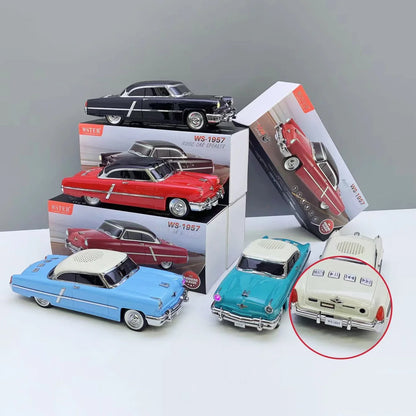 Retro auto bluetooth zvucnik WS-1957 sa prikazom zadnjih prikljucaka