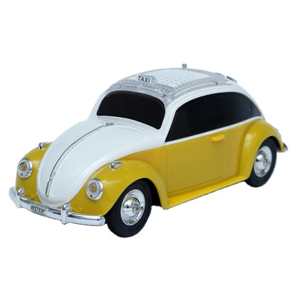 Zuti retro auto bluetooth zvucnik sa krovnim svetlom
