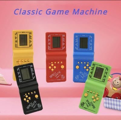Klasicna konzola za igranje Tetrisa u vise boja. Retro igrice za decu i odrasle, prenosiva masina, idealna za zabavu i nostalgiju.