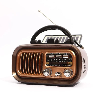 Radio prijemnik retro dizajn drvo solarno punjenje USB Bluetooth prenosivi zvucnik odlican za kucu i vikendicu