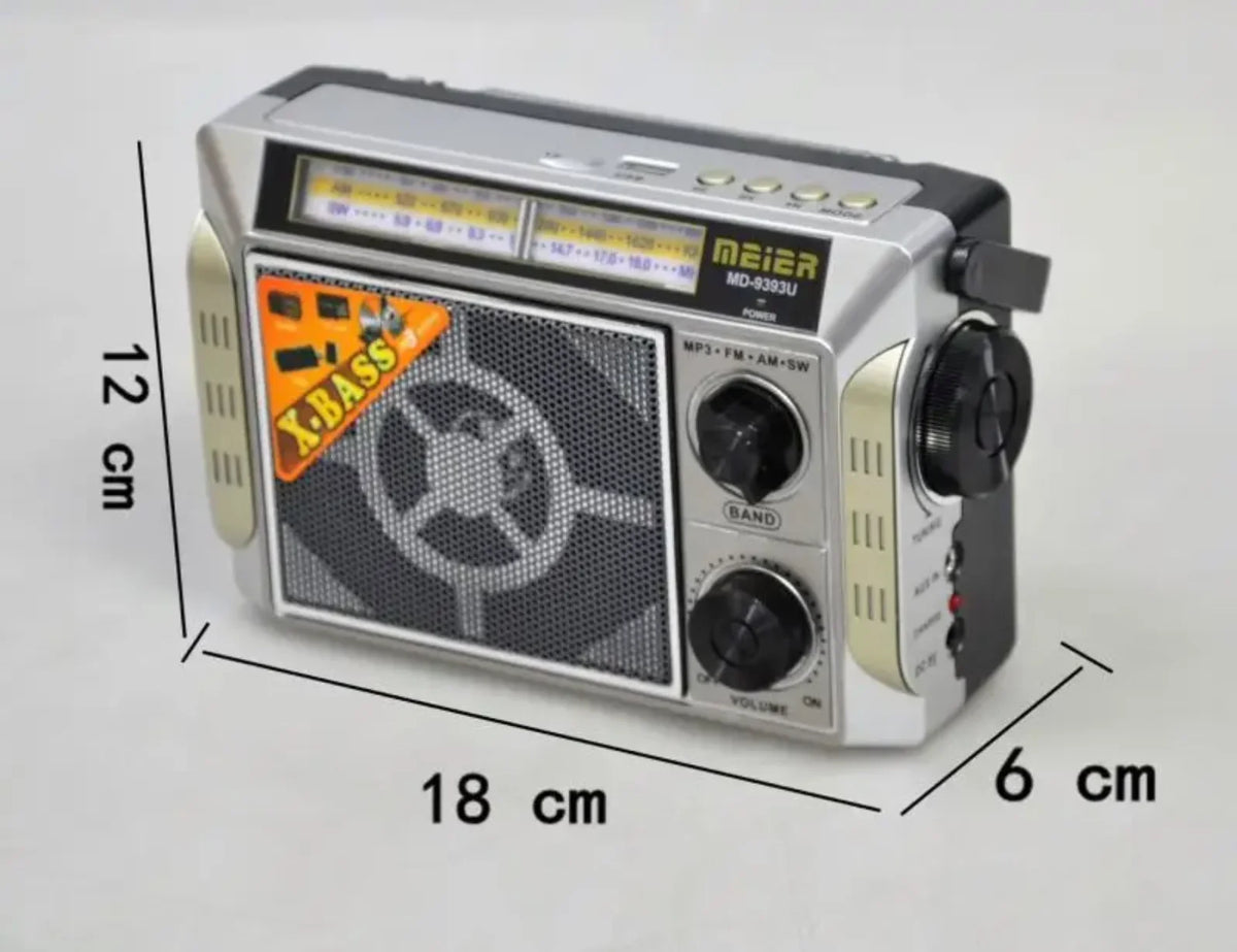 Dimenzije retro radio prijemnika 18 x 12 x 6 cm