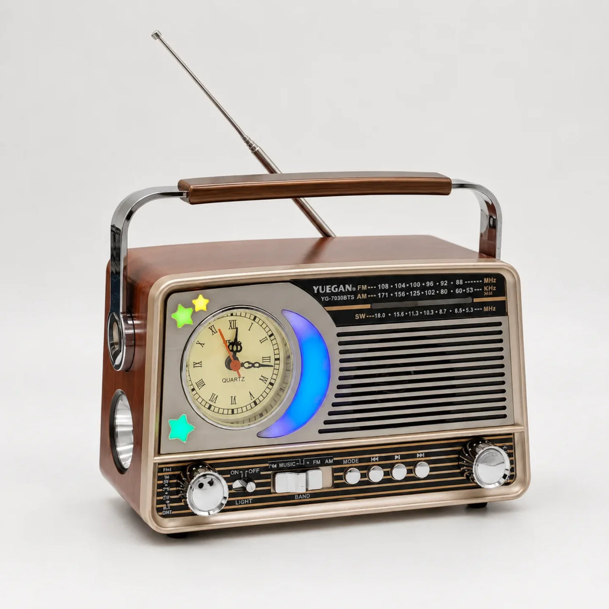 Retro radio sa satom bluetooth i LED osvetljenjem