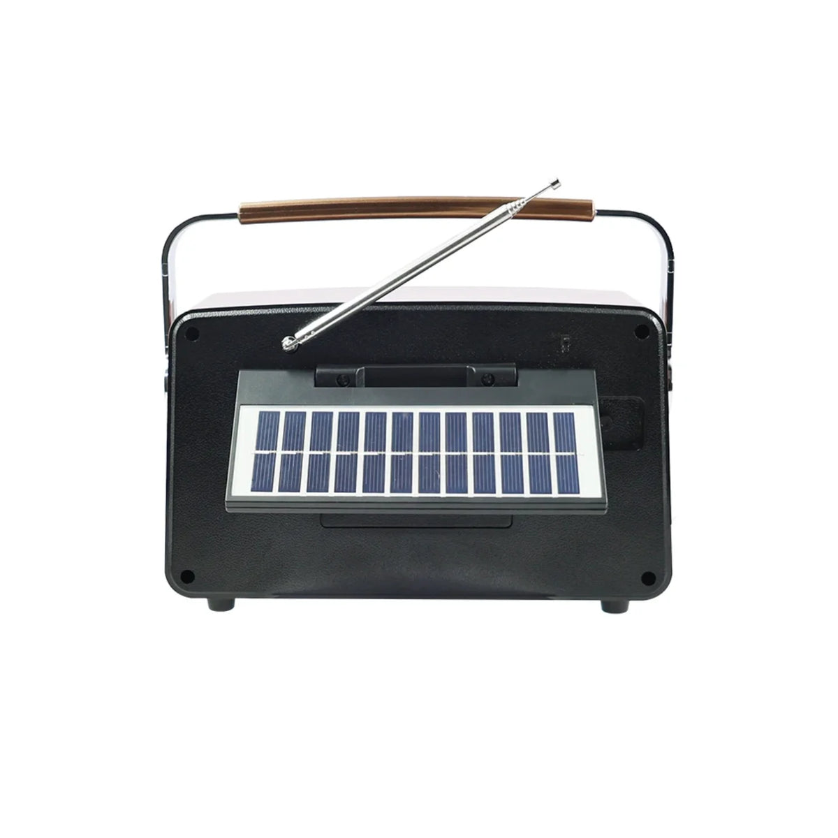 Zadnja strana retro radija sa solarnim panelom