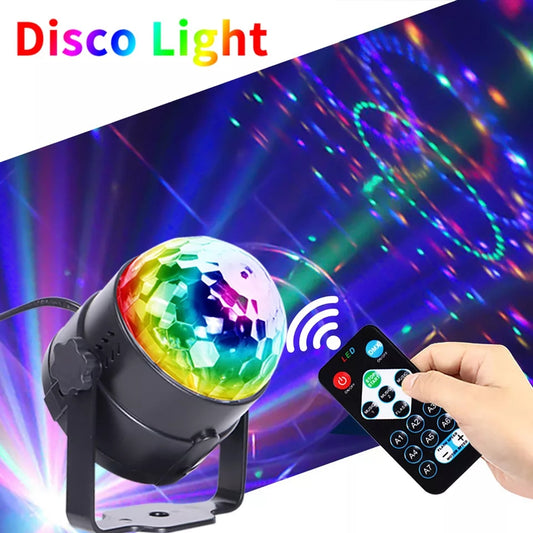 RGB disko LED lampa sa daljinskim za zabavu