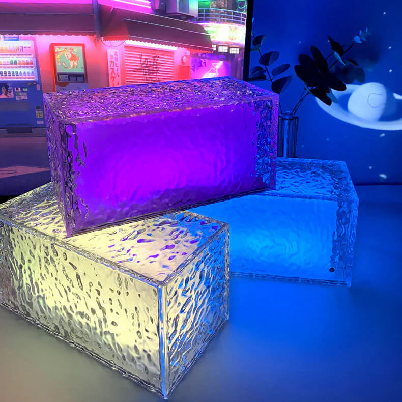 Rgb kristalna kocka lampa sa efektom vodenih talasa za ambijentalno osvetljenje spavace sobe