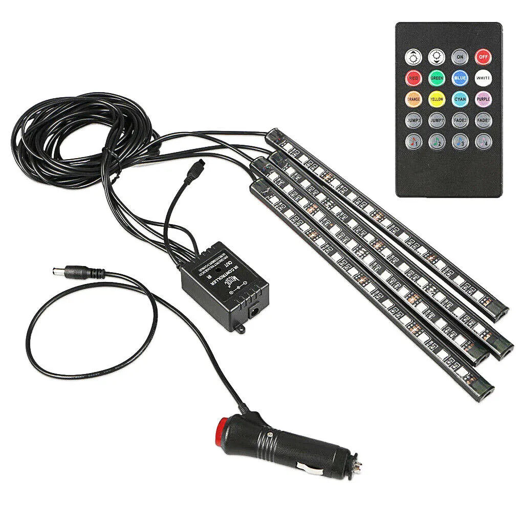 rgb led svetla za auto sa kontrolerom i daljinskim
