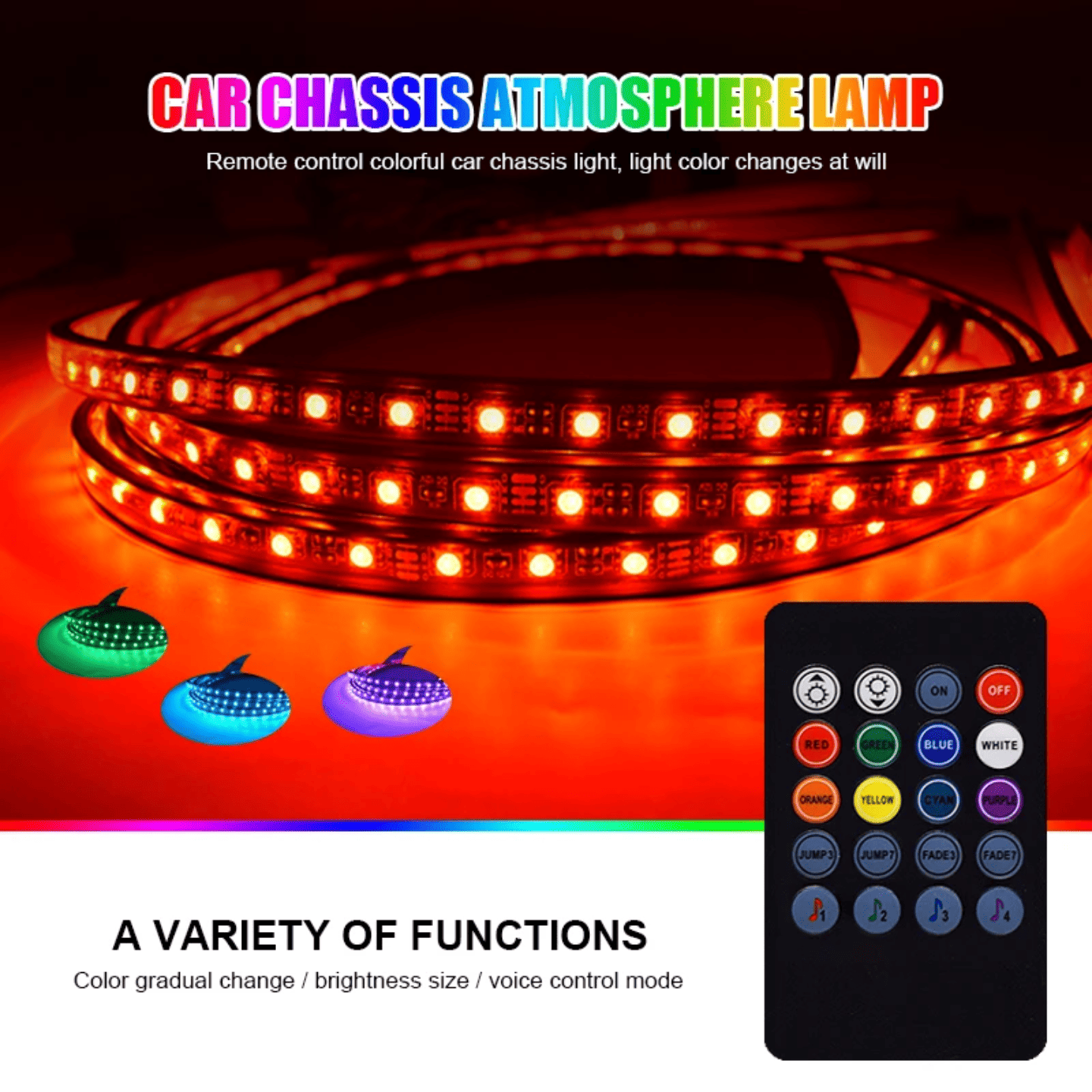 RGB LED traka za auto sa svetlosnim efektima