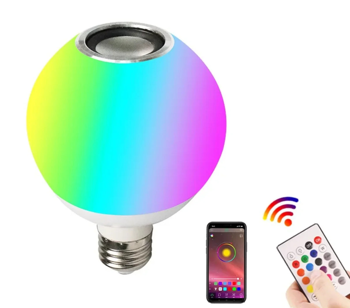 RGB muzicka LED sijalica upravljanje telefonom i daljinskim