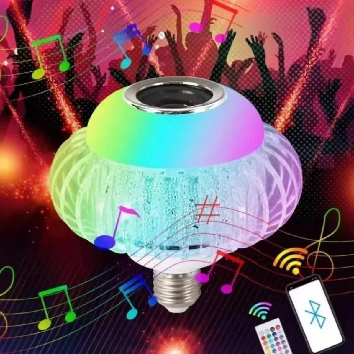 RGB muzicka LED sijalica za zurke sa Bluetooth vezom