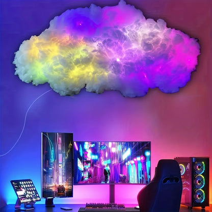 RGB oblak lampa iznad racunarskog stola