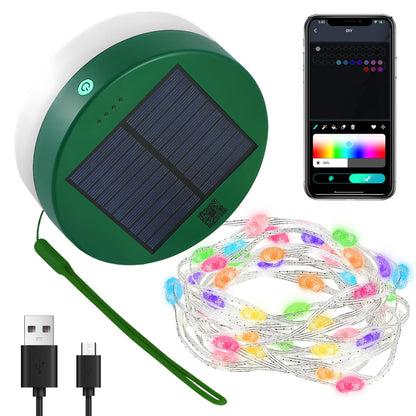 Solarna kamp lampa-visenamenska prenosna LED lampa Azijashop