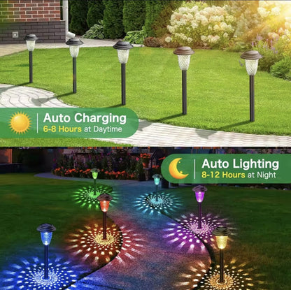 Solarne Bastenske Lampe - 8 Komada-RGB Azijashop