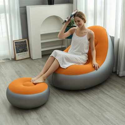 Cafe Club Chair sa Osloncem za Noge - Vazdušna Fotelja za Opuštanje Azijashop