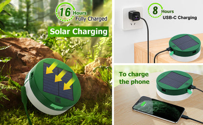 Solarna kamp lampa-visenamenska prenosna LED lampa Azijashop