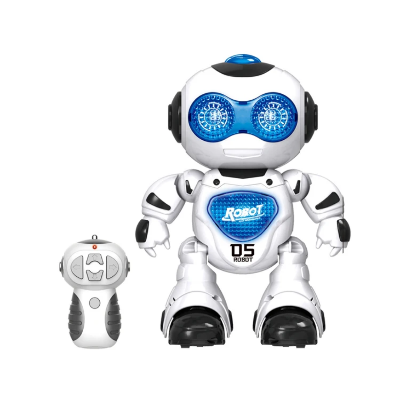 Robot igracka sa daljinskim upravljacem, idealna za decu. Svetlece oci i pokretne ruke donose sate zabave. Odlican poklon.