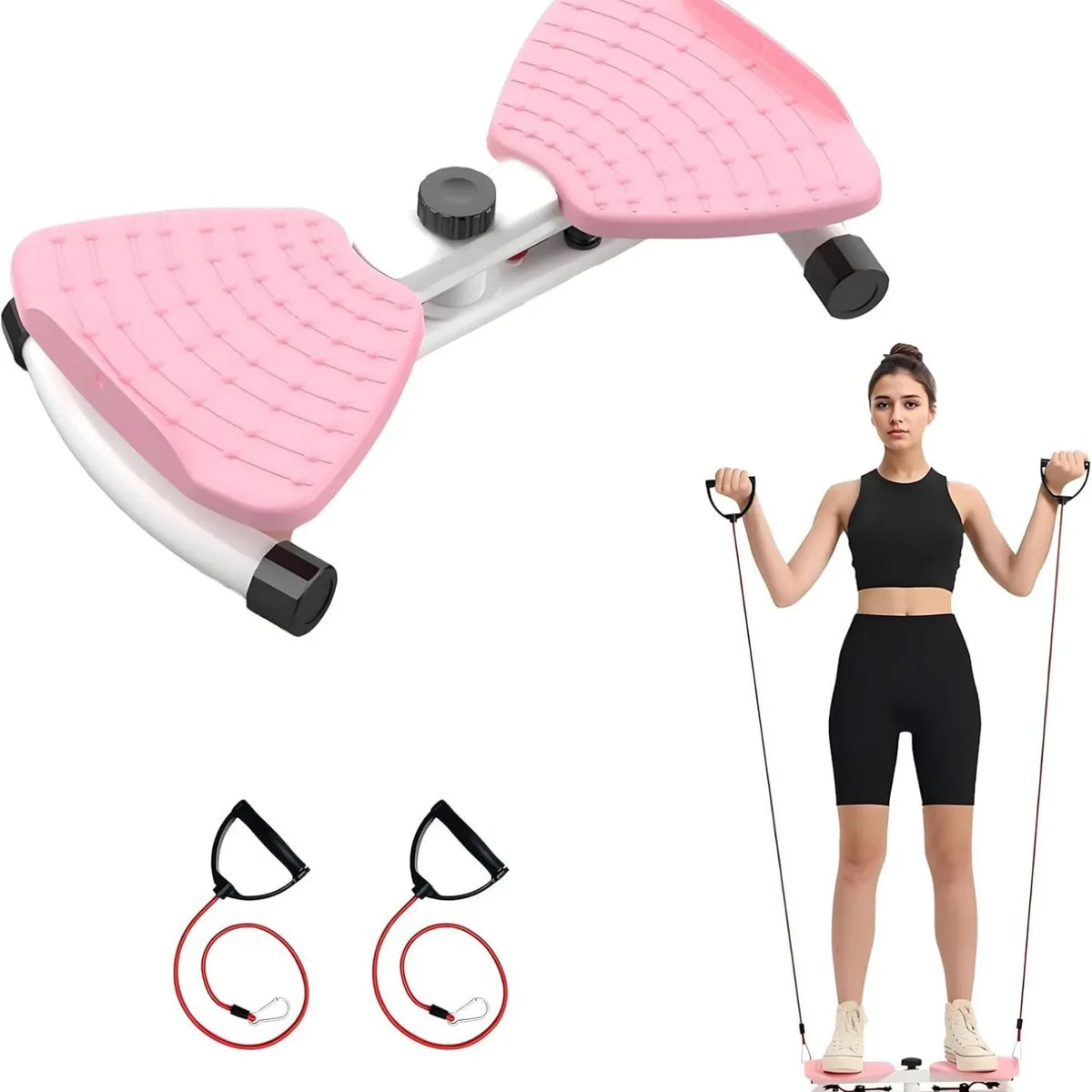 Rotaciona daska za vezbanje sa elasticnim trakama i demonstracijom vezbi