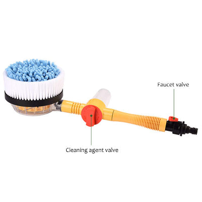 Rotirajuca cetka za pranje automobila sa ventilom za kontrolu vode i dozatorom za sredstvo za ciscenje, idealna za efikasno pranje i penu.