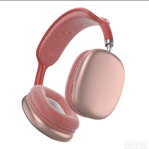 Roze bezicne bluetooth slusalice preko glave sa dugmicima