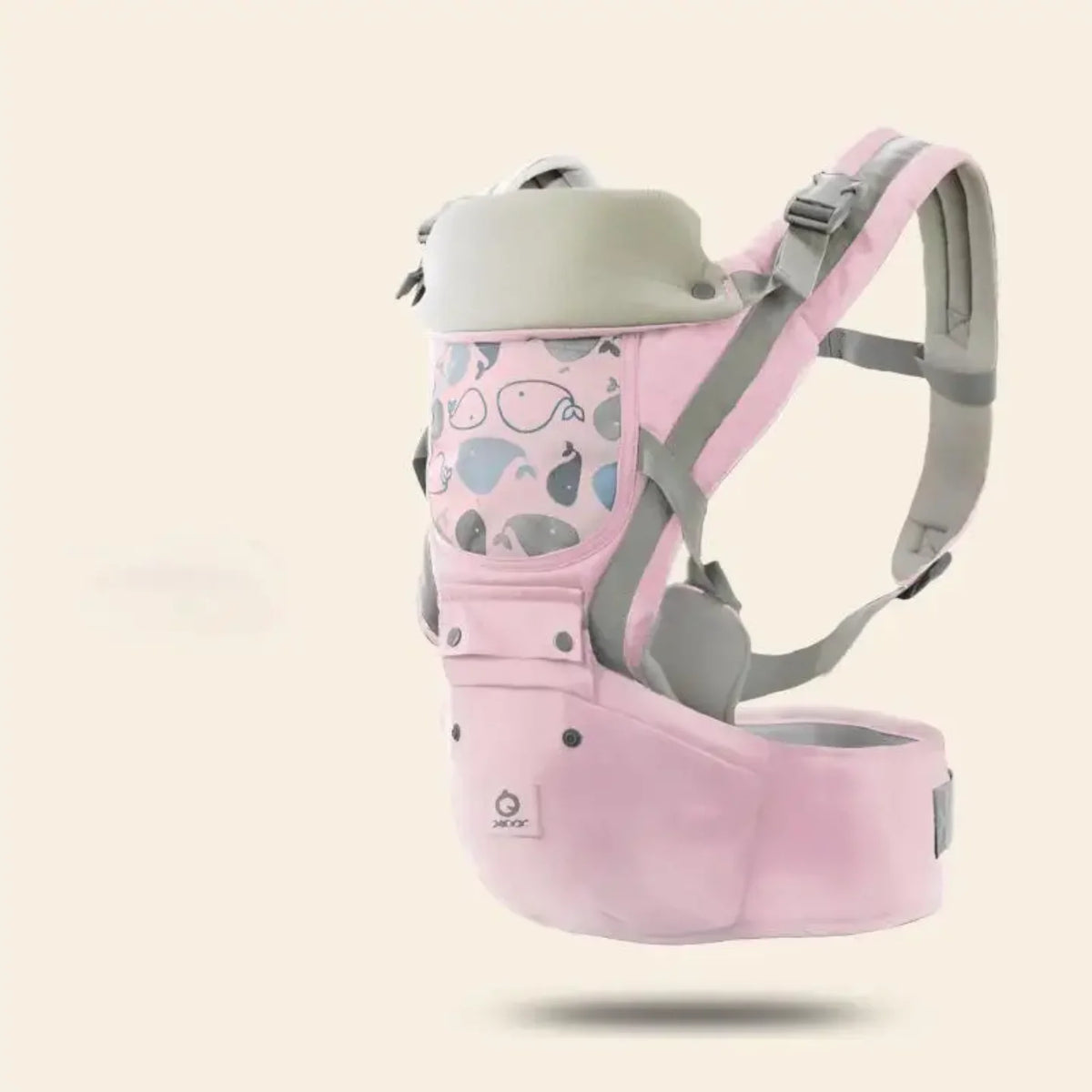 Roze ergonomska nosiljka za bebe sa sedistem i sarom