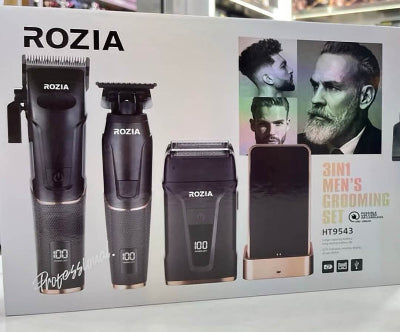 Novo pakovanje Rozia seta trimera, idealno za poklon ili licnu upotrebu.