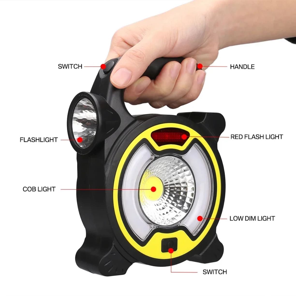 Ergonomska ručka i prekidači LED kamperske lampe