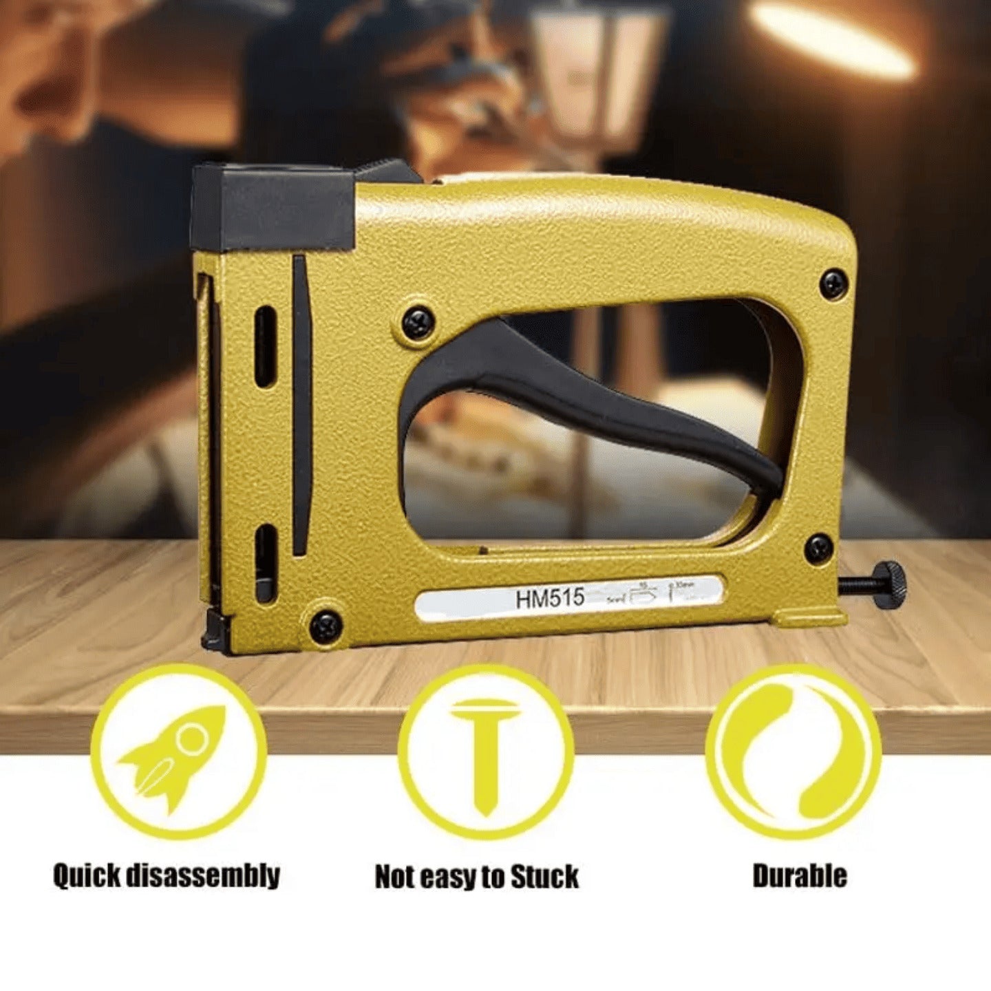 Rucna klamerica HM515 na radnoj povrsini sa prikazom izdrzljivosti