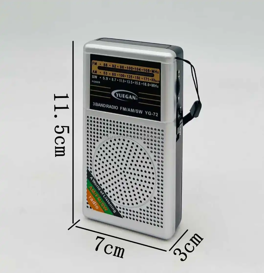 Dimenzije rucnog mini retro radija 11,5 x 7 x 3 cm