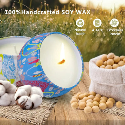 Rucno radjena sojina sveca. Prirodna i zdrava aromaticna sveca. Sveca bez dima. Kvalitetan sojin vosak. Mirisna sveca za opustanje.