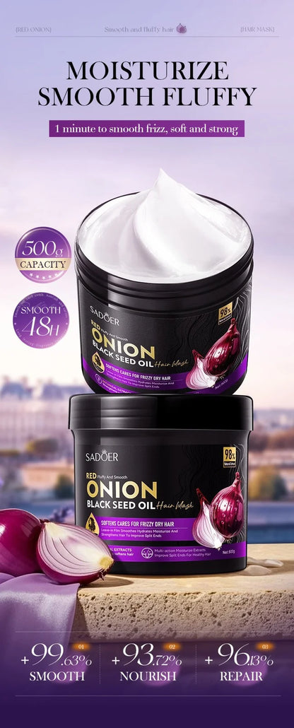Sadoer onion maska za kosu za glatku kosu