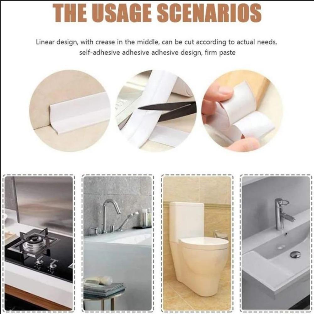 koriscenje bele vodootporne trake kao fleksibilne lajsne na spojevima zida i poda