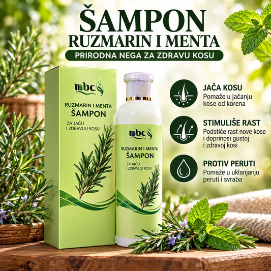 Sampon sa ruzmarinom i mentom za jacanje i rast kose