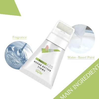 Glavni sastojci i pakovanje male rolne cetke za farbanje, praktican dizajn tube, spremno za upotrebu, brzo susece.