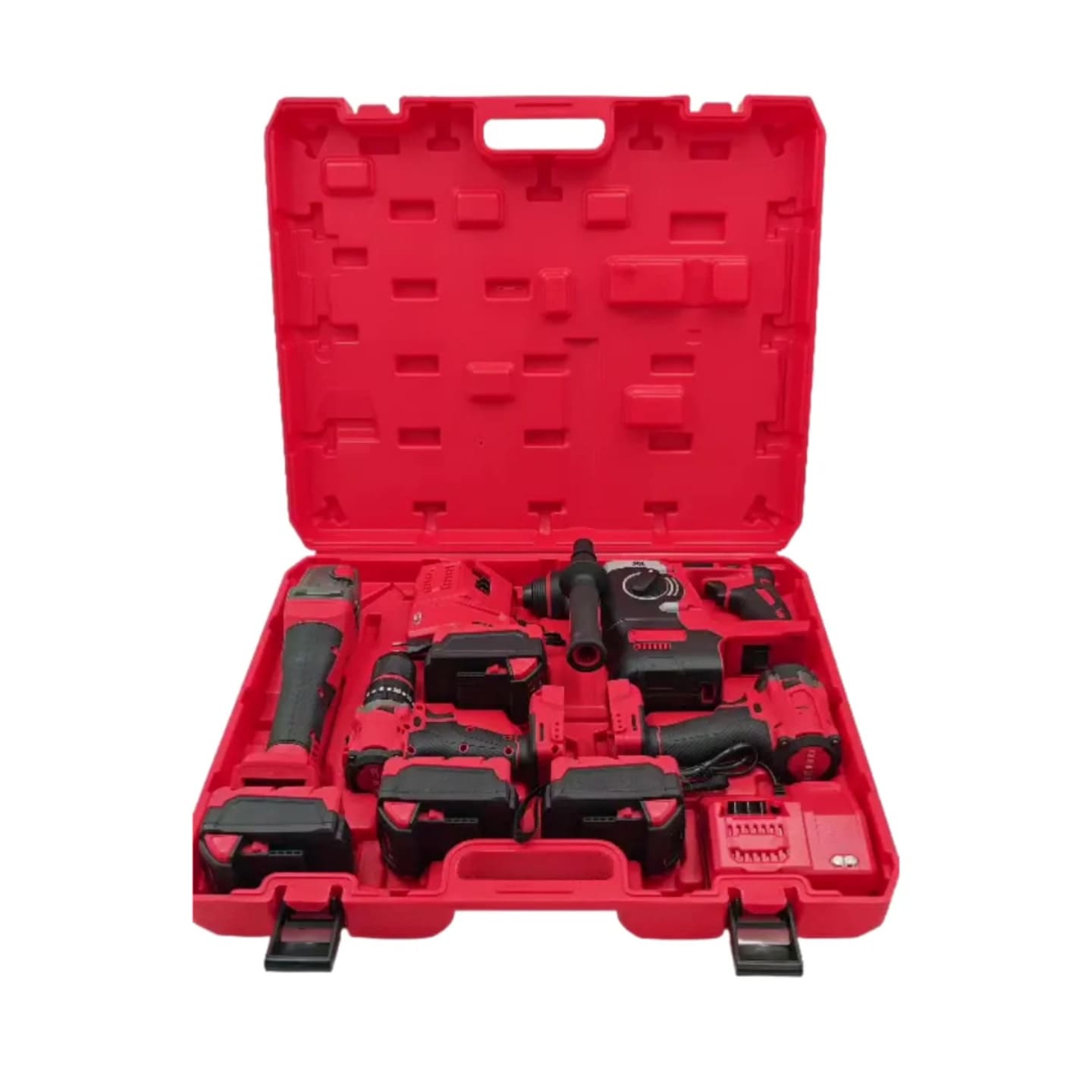 Set akumulatorskog alata uredno rasporedjen u koferu za lako skladistenje i transport