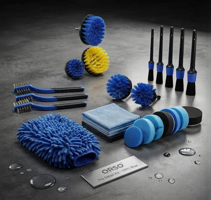 Set cetki, mikrofiber rukavice, krpa i sundjera za detaljno ciscenje automobila