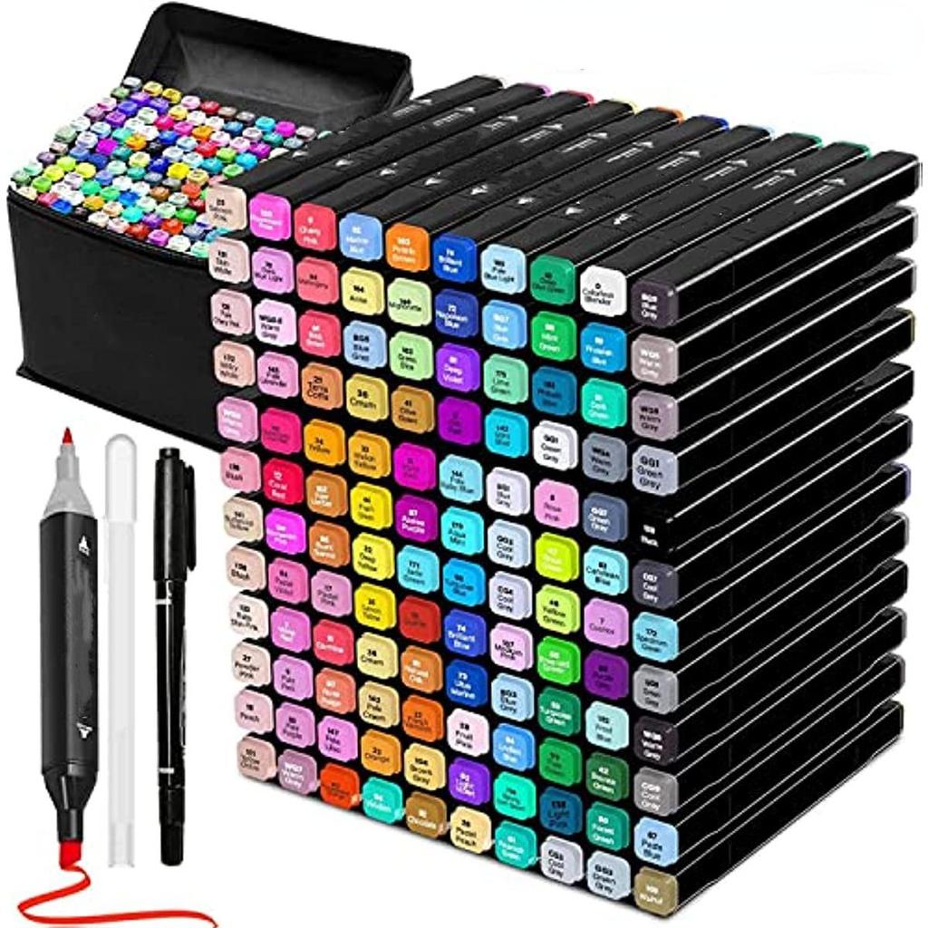 Set markera za crtanje 168 boja u torbi sa kompletnim priborom