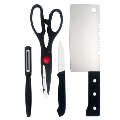 set kuhinjskih nozeva makaze i gulilica za secenje i pripremu hrane