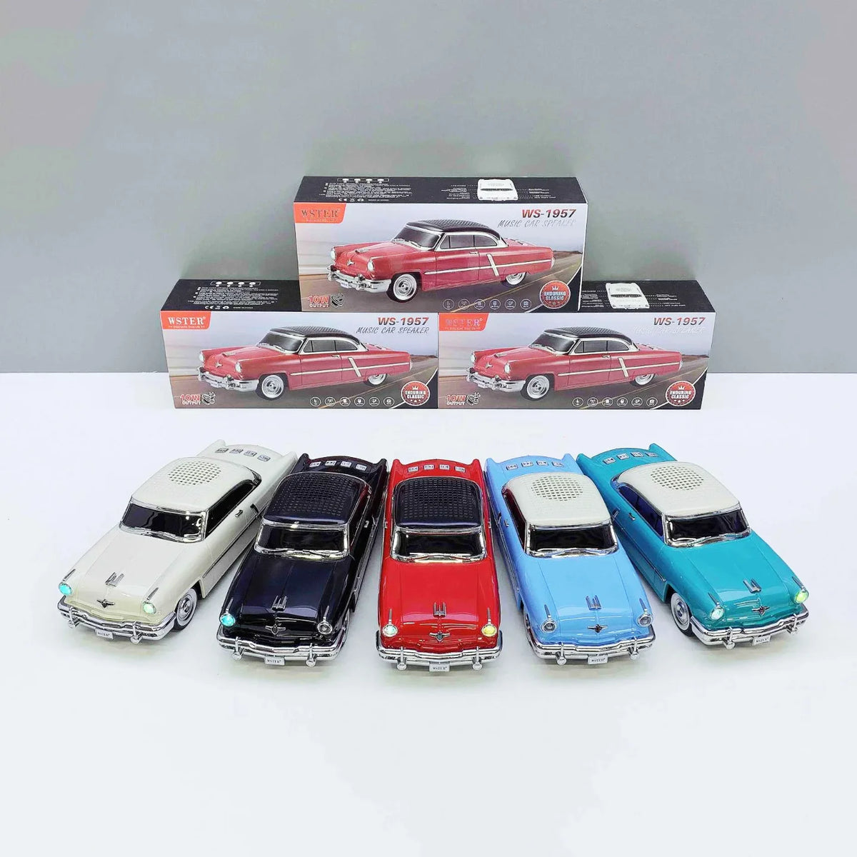 Set retro auto bluetooth zvucnika WS-1957 u razlicitim bojama
